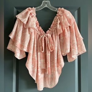 MISA Los Angeles patterned blouse